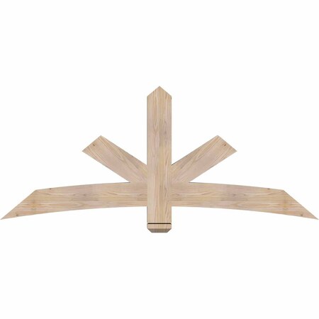 Ekena Millwork Alberta Smooth Timber Gable Bracket, Douglas Fir, 72"W x 30"H x 3 1/2"D x 5 1/2"F, 10/12 Pitch GBW072X30X0406ALB00SDF